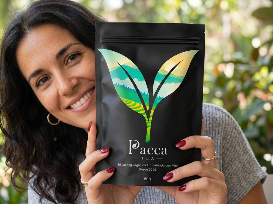 Mujer con Té Oolong Pacca